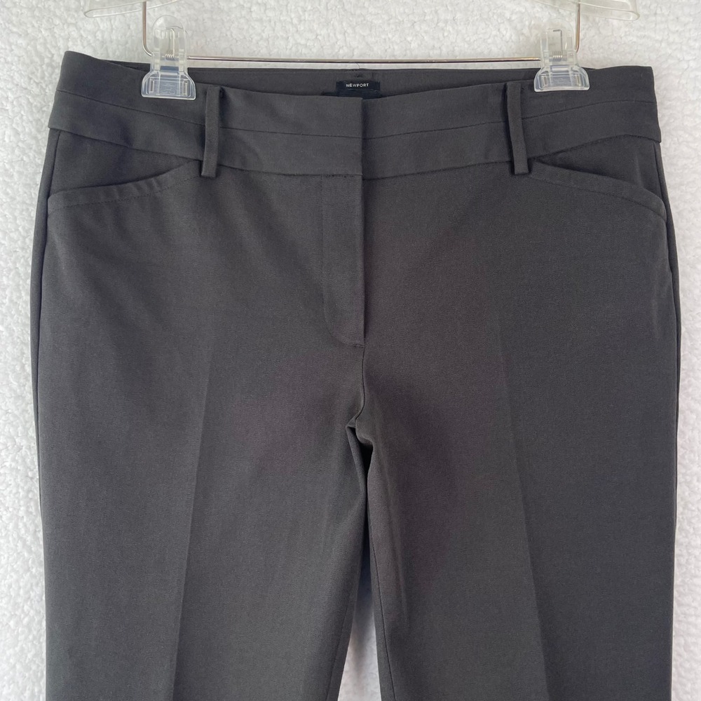 Talbots Petites Newport Fit Charcoal Grey Straight Leg Dress Pants Size 12P